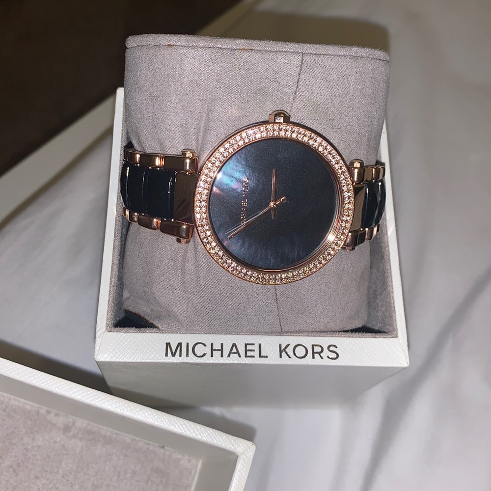 MK watch rose gold